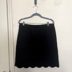 August Silk Scalloped Pencil Skirt